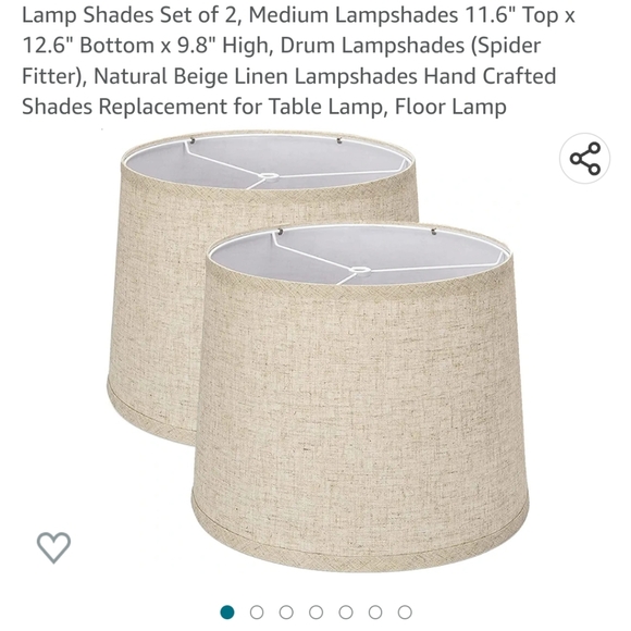 Accents Lamp Shade Set Of 2 116top 126 Bottoms 98 High Drum Lampshade